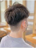 大人ナチュラルブラウンメンズカット刈り上げ清潔感襟足