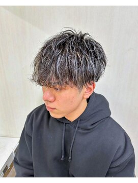 クレアメンズ 横浜能見台(CREA men's) 横浜メンズメッシュキャップハイライトカラーマッシュパーマヘア