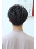 山崎賢人風 フワボサショート
