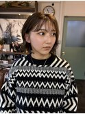 ボブ × パーマ風スタイリング .*。
