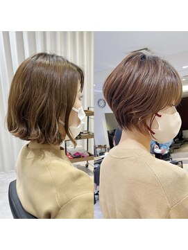 バンプ ギンザ(BUMP GINZA) 30代40代50代絶壁解消ひし形小顔前下がりショートボブ【ERIKA】