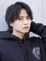 エイド 渋谷(aid)&nbsp;無造作センターパートウルフソフトツイストパーマコンマバング