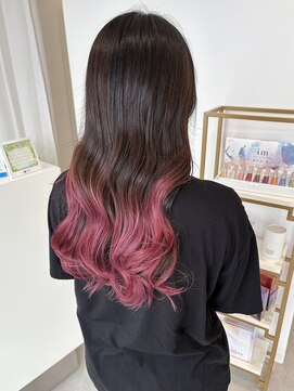 コト 福井大和田店(coto) 福井/大和田/ブリーチ/ピンク/ピンクカラー/裾カラー