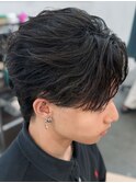奈良men's癖毛フェザーパーマフェザーショート