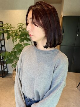 コンフィー(comfy) 【mimura】大人ボブ　ピンクブラウン　ロブ　重めボブ　草加