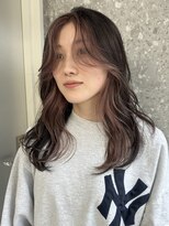 サンク 原宿 表参道(cinq) フェイスフレーミングインナーカラーハッシュカットグレージュ