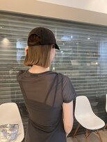 クラップス 上永谷(CLAPS)&nbsp;10代20代切りっぱなしボブタッセルボブ顔周りレイヤーオリーブ