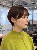 コンパクトショート×ベージュカラー