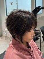 ハーツ 船橋(HEARTS)&nbsp;白髪ぼかしハイライト×ショートボブ【白髪ぼかし/船橋】