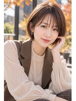 ランソ 成田店(RUNSO)&nbsp;小顔シースルーバング大人ショートボブ