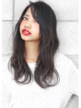 ヘアサロン ガリカ 表参道(hair salon Gallica) 『 ダークグレージュ 』× 『 外国人クセ毛風 』小顔semi-long☆