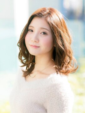 スタジオテオ(studio Teo) 大人上品抜け感パーマミディ×小顔艶グレージュカラー