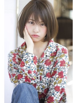 マリアバイアフロート(Maria by AFLOAT) シースルーバング 大人ボブ 前下がり 切りっぱなしボブ