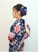 小松隼透 編み込みアップの着物スタイル♪