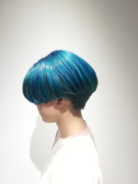アディクト 綾瀬(ADDICT) 【ADDICT_YUKI】ターコイズブルー_マッシュショート_ボブ