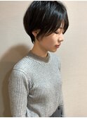 ナチュラルショート 丸みショート 黒髪ショート 