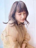 アイティー バイ アルバム 浦和店(IT by ALBUM) ミディアムゆるウェーブ_Aラインボブマロンベージュ_28390