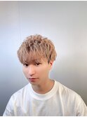 【メンズ】ハイトーン×束感マッシュ