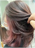 外ハネボブセクションカラーグラデーションカラーペールベージュ