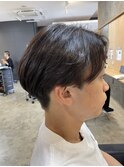メンズセンターパートニュアンスパーマ