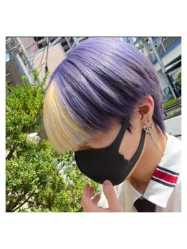 ヘアリゾート ディアリウム(Hair Resort DEARIUM) ラベンダー×ホワイトバングカラー [町田店/町田駅/JR町田駅]