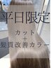 【平日限定】カット＋髪質改善カラー￥15,950→￥8,900