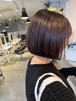 ヘアアンドメイク アース 聖蹟桜ヶ丘店(HAIR&MAKE EARTH) ぷるぷるボブ×赤味ブラウン