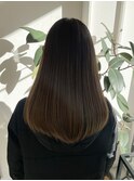 縮毛矯正ロング♪コスメストレート髪質改善ココアベージュ