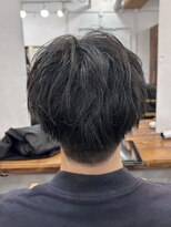 ファルベ(Farbe) ニュアンスパーマ/センターパート/ベリーショート/アッシュ