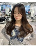 グレージュ　透明感　艶髪　ブリーチ無し　YUKI