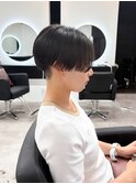 イメチェン前下がり刈り上げマッシュショート