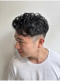 ツーブロックフェードリバースパーマショート