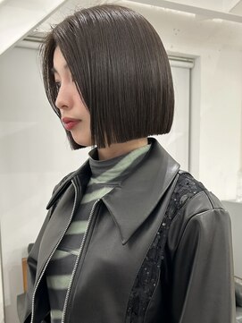 ボブラインボブパツっとラインボブ透明感カラー