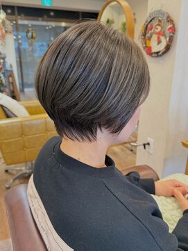 白髪ぼかしカラーグレージュヘア