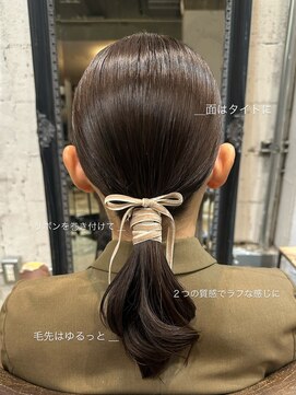ノラ ヘアーサロン(NORA HAIR SALON) 【喜友名】結婚式お呼ばれドレスヘア編み込みローポニーアレンジ