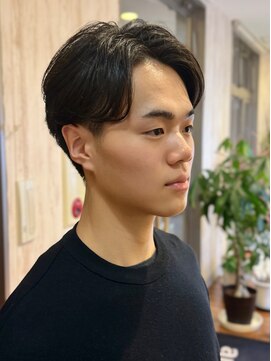 ヘアメイク アリエス 岩切店(HAIR MAKE aries) 仙台毛流れセンターパートニュアンスパーマ