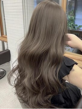 ネハス 名古屋栄店(nehus.) ミルクティーベージュブリーチなしダブルカラーレイヤーカット