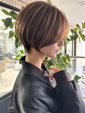 ゴカン バイ ジル ブラン 名古屋(Gokan by JIL BLAN) ハイライトバレイヤージュダブルカラーショートカット30代40代
