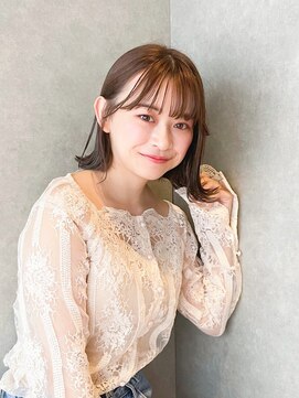 コージーエクラート 仙台店(Cozy.ECLART) ブラウン/ミルクティーベージュ×切りっぱなしボブ[仙台]