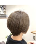 首元すっきり大人丸みショート