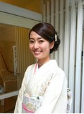 《着物》写真写りバッチリ☆艶のある上品なアップスタイル