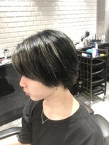 ボルド(MEN'S HAIR SALON BORDO)&nbsp;韓国センターパート×ホワイトメッシュ