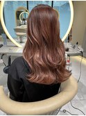 ★斜めバングミディアムヘアグレージュカラーシルキーベージュ★