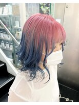 シェリ ヘアデザイン(CHERIE hair design)&nbsp;ルーツカラーピンク×ブルー☆