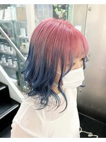 シェリ ヘアデザイン(CHERIE hair design) ルーツカラーピンク×ブルー☆