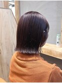 イメチェン/フルバング/似合わせカット/レッドブラウン/髪質改善