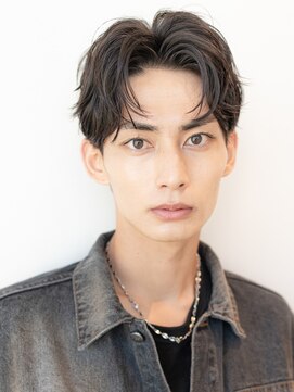 メゾンバイハバナ(maison by HAVANA) メンズカルマパーマ韓国風アッシュブラックマッシュウルフ