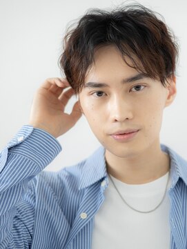 グルーミングサロン バーバー キャッスル 北浦和西口(Grooming salon Barber Castle) 学生20代アースカラー前髪パーマ爽やかマッシュパーマF北浦和