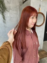 テトヘアー(teto hair)&nbsp;オレンジカラー　暖色カラー　ブリーチカラー
