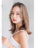 Aimee 町田　ミルクティーベージュ×かき上げstyle